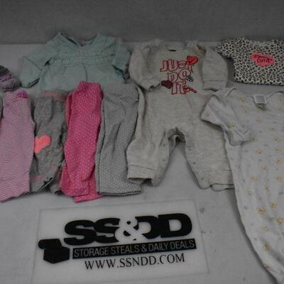 10 pc Cold Weather Baby Clothing: 0-3m, 6m