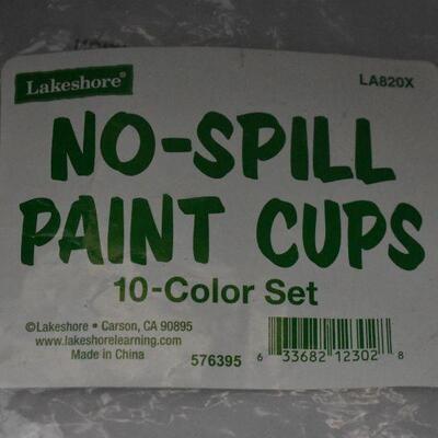 Lakeshore No-Spill Paint Cup Lids. qty 15, in 10 different colors