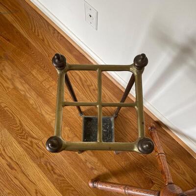 Lot 28 - Wooden Coat Rack with Umbrella Stand