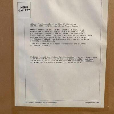 Lot 29 - Signed Andre Masson