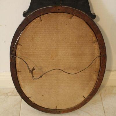 Lot #45: French Antique Print in Oval Frame by Anis Toud 