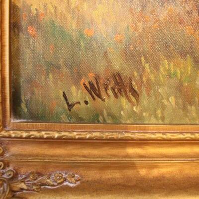 Lot #47: Stunning L Writts Oil Painting On Large Canvas 