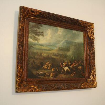 Lot #48: Fine art print on Hardboard in exquisite Coppertone gilded frame 