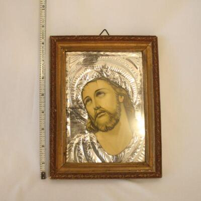 Lot #51: Silver Jesus Portrait 