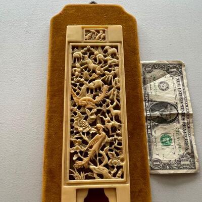 Oriental carving, Moneys, Ox, Birds, Flowers