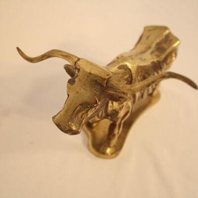 Lot #55: Castilian Imports 1977 Brass Longhorn Bull 