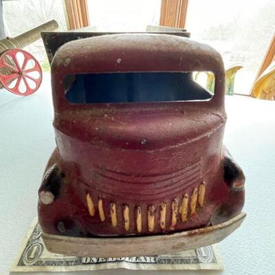 Vintage metal & wood toy truck