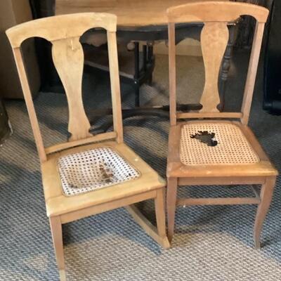2462 Cane Seat Rocker Cane Seat Chair Antique Table