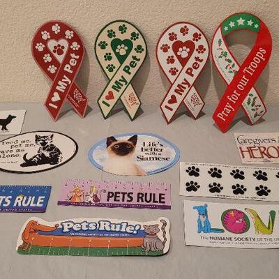 Lot 46: Assorted Home and Auto PET THEMED Magnets