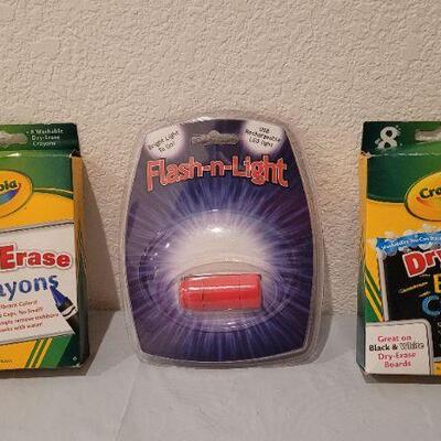 Lot 51: Assorted Crayola Crafts and Flashlight