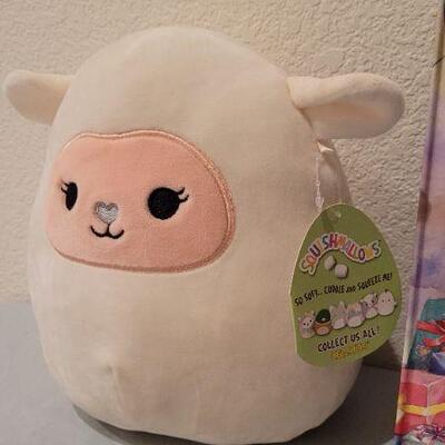 Lot 55: (2) Children's Books + New Plush Animal