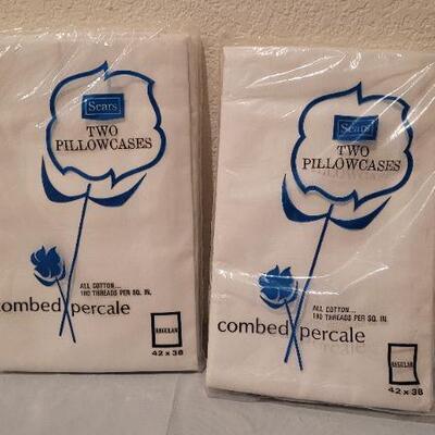Lot 61: (2) New COMBED PERCALE Pillowcases sets