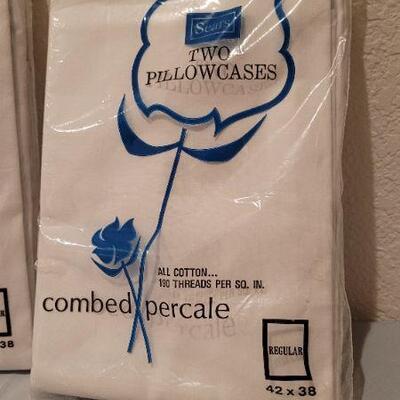 Lot 61: (2) New COMBED PERCALE Pillowcases sets