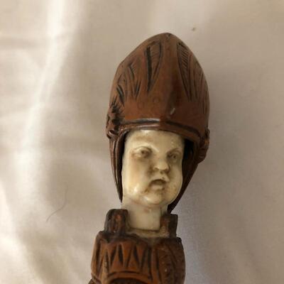 Lot 32 - Pair of Carved Handled Umbrellas 