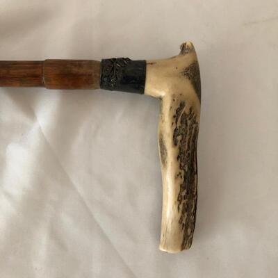 Lot 32 - Pair of Carved Handled Umbrellas 