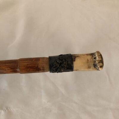 Lot 32 - Pair of Carved Handled Umbrellas 