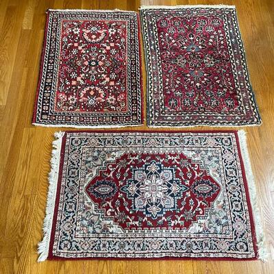 Lot 48 - Three Woven Small Accent Rugs