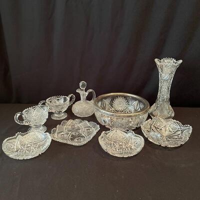 Lot 50 - Exquisite Cut Glass w/ Sterling