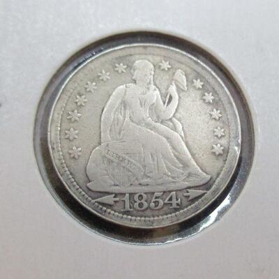 Lot 32 - 1854 P Seated Liberty Dime "Liberty" Visible