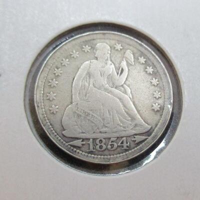 Lot 32 - 1854 P Seated Liberty Dime 