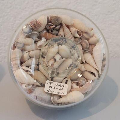 Lot 116: Glass Containers with Sand and Shells from different beaches 