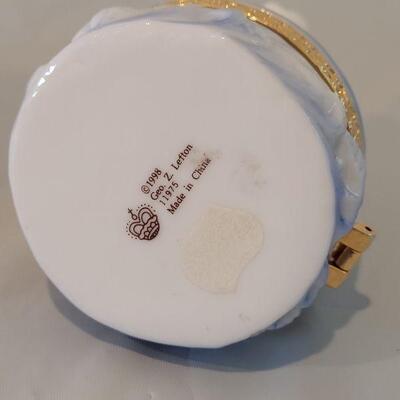 Lot 120: Geo. Z. Lefton Trinket Box, San Francisco Music Co. "PEARLY SHELLS" and Stone Seal