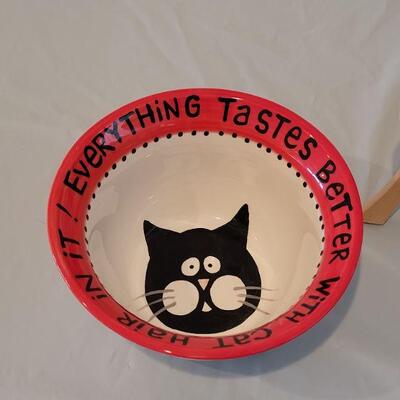 Lot 121: Cat Mug, Bowl & Plate