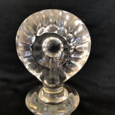 Lot 10P.  Remy Martin Centaure Cognac Baccarat Crystal Decanter with stopper and metal plaque—$75