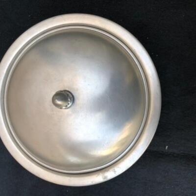 Lot 34P. Pewter bowl with lid â€” $6