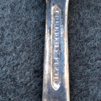 Lot 44P. Silver plate small slotted spoon , Community Plate â€” $2.50