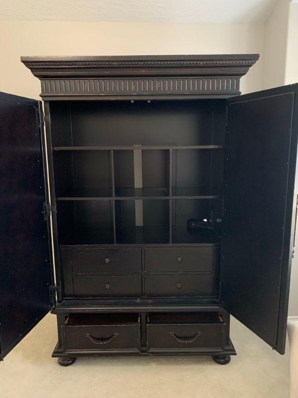 GORGEOUS High End Armoire Cabinet All Wood GORGEOUS!!! 4' x 2' x 7 ...
