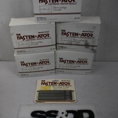 Fastenator Cartridge Stapler Refills, large lot 30 Packages, 3 in each package