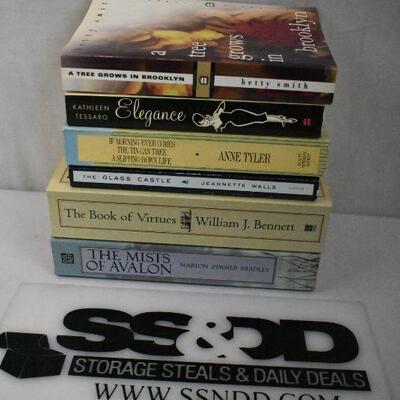 6 Paperback Fiction Books: Betty Smith -to- Marion Zimmer Bradley