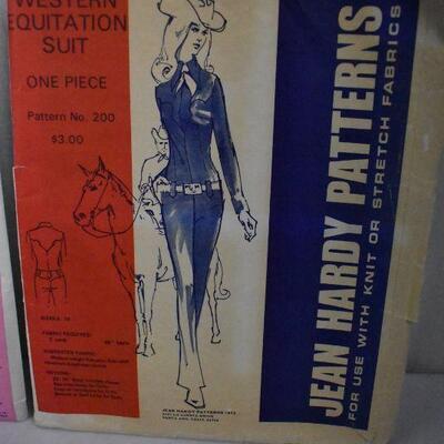 3 Vintage Sewing Patterns: Western, Flare Pants, Western Equitation Suit