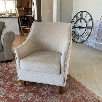 Two Gorgeous Light Tan Accent Chairs