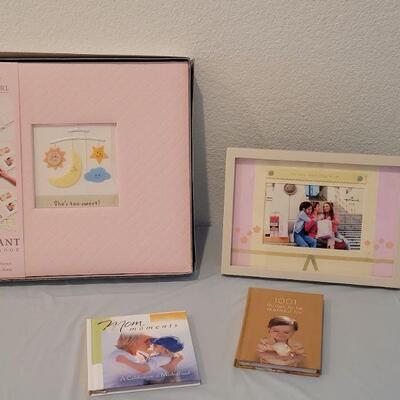 Lot 162: Baby Girl Scrapbook, Mom Books and Photo Frame