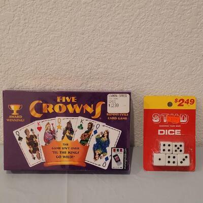 Lot 171: Five Crowns and Dice Set