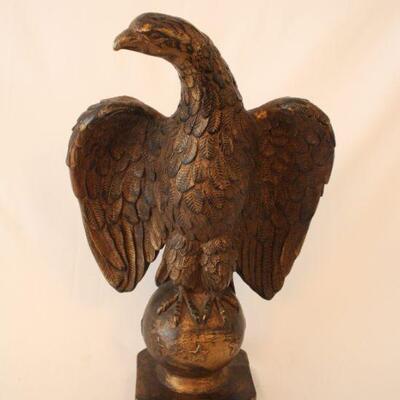 Lot #76: Leonardo Art Works Inc Bronze Colored Eagle Statue 