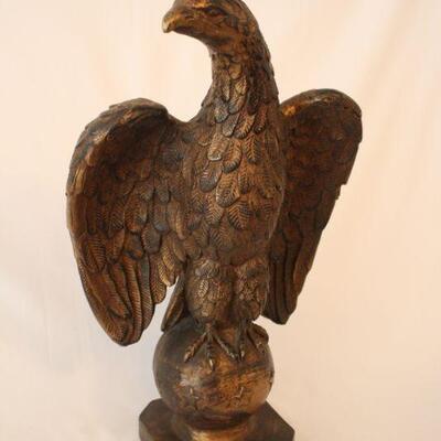 Lot #76: Leonardo Art Works Inc Bronze Colored Eagle Statue 