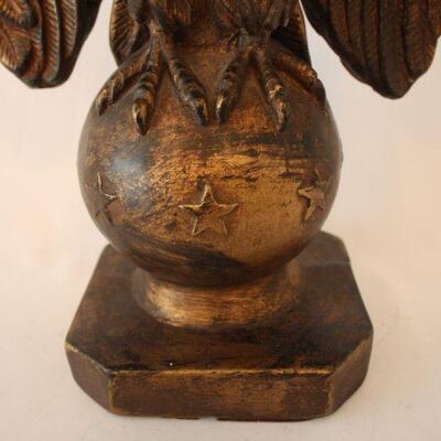 Lot #76: Leonardo Art Works Inc Bronze Colored Eagle Statue 