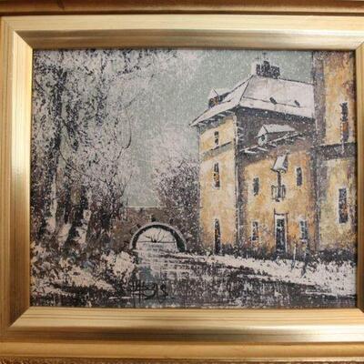 Lot #80: Museum Framed French Oil Painting on Canvas 
