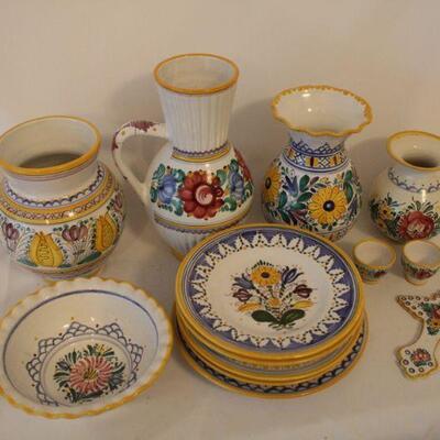 Lot #90: Vintage Floral Pottery Lot Made in Czech Republic 
