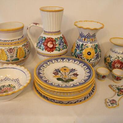 Lot #90: Vintage Floral Pottery Lot Made in Czech Republic 