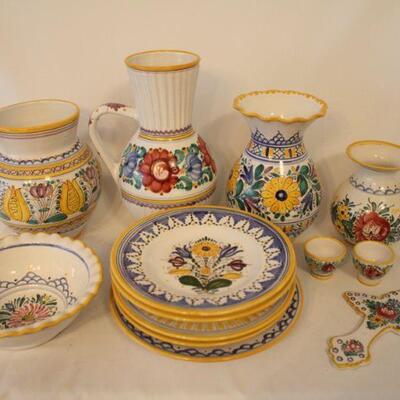 Lot #90: Vintage Floral Pottery Lot Made in Czech Republic 