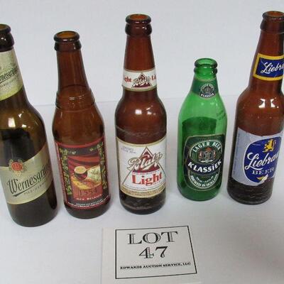 5 Vintage Beer Bottles Read Description for More Details