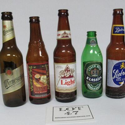 5 Vintage Beer Bottles Read Description for More Details