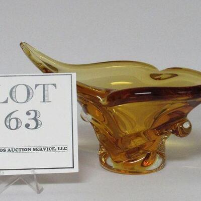 MCM Heavy Amber Bowl or Dish 