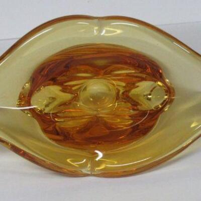 MCM Heavy Amber Bowl or Dish 