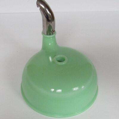 Vintage Jadite Mixer Bowl With Metal Attachment 