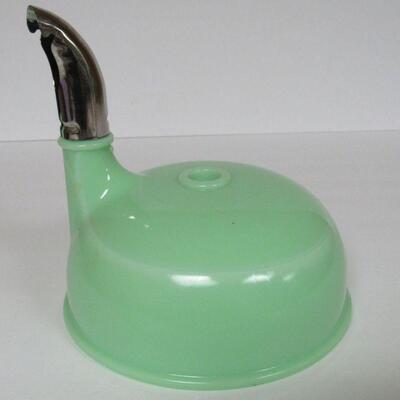 Vintage Jadite Mixer Bowl With Metal Attachment 